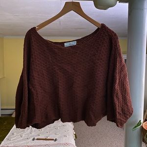 Cropped Short Sleeve Sweater